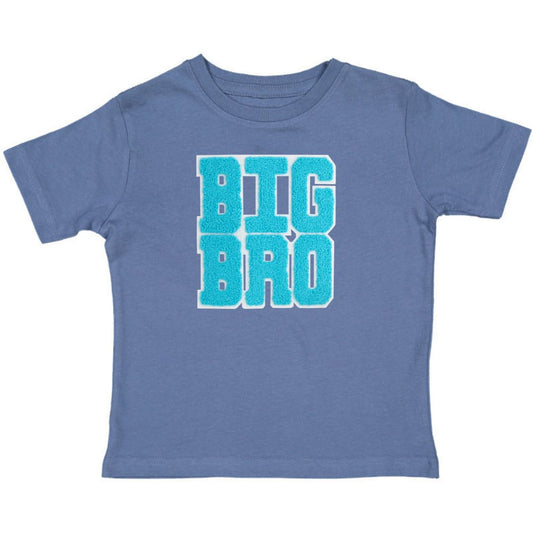 Short Sleeve Blue T-Shirt with Big Bro Patch
