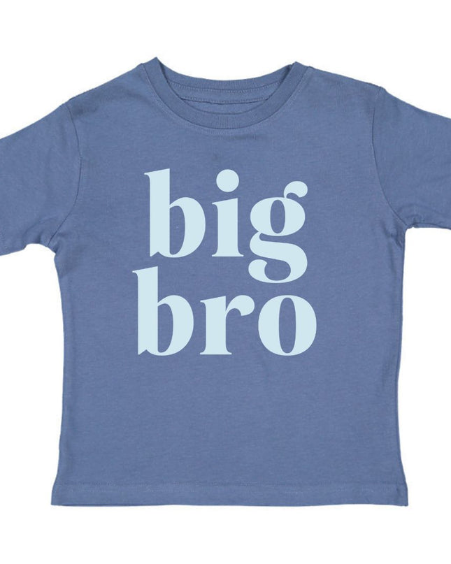 Blue t-shirt with 'big bro' text