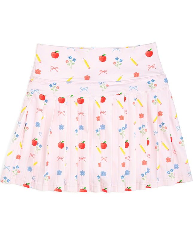 Pink skort with back to school design