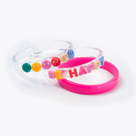 Lilies & Roses NY Be Happy Bangles (Set of 3)