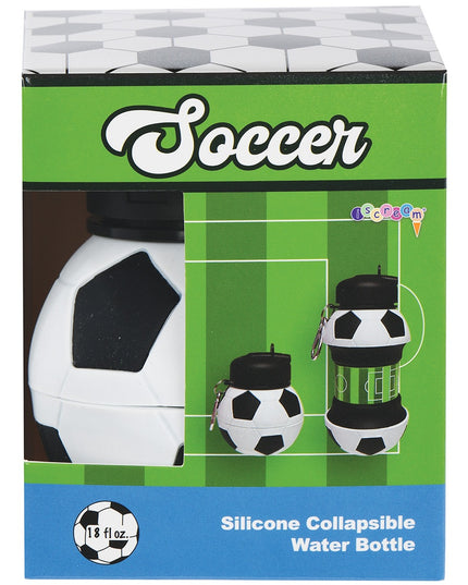 Collapsible Soccer Ball Water Bottle in Box
