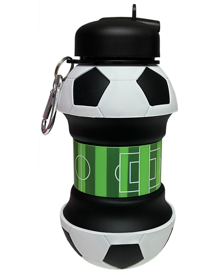 Collapsible Soccer Ball Water Bottle Expanded