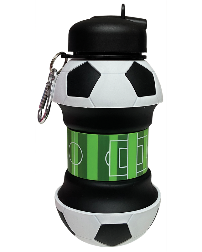 Collapsible Soccer Ball Water Bottle Expanded