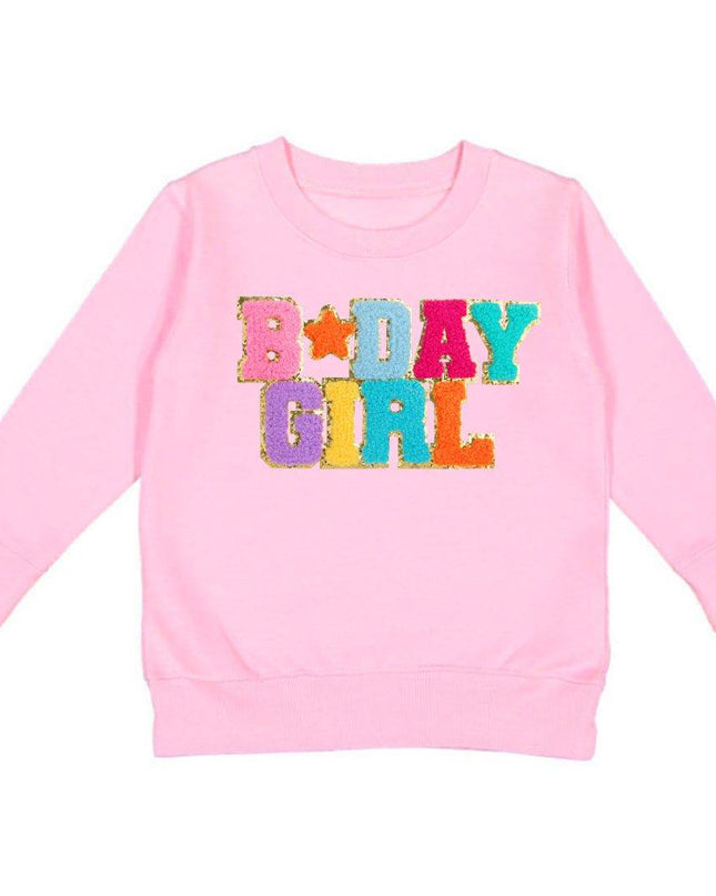 Sweet Wink Birthday Girl Patch Sweatshirt - Giggles & Glitter