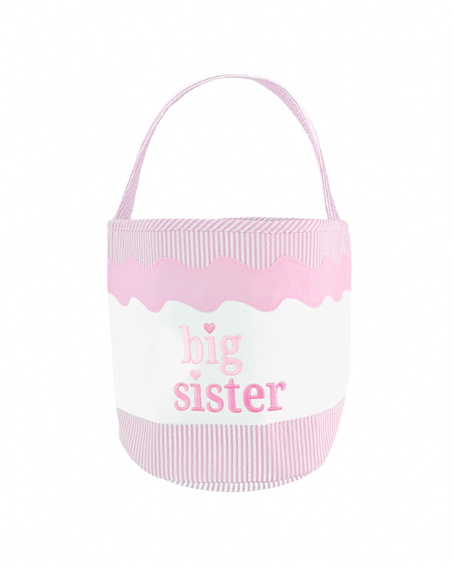Pink and White Big Sister Gift Tote Bag
