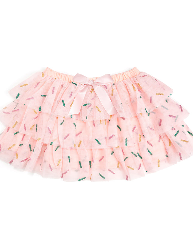 Pink tutu skirt with sprinkles