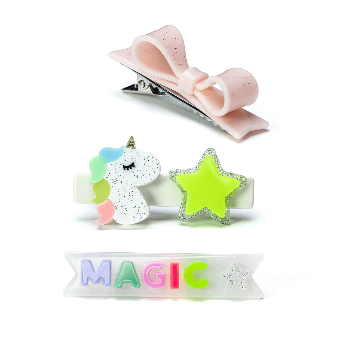 Lilies & Roses NY Magic Unicorn Hair Clips (Set of 3)